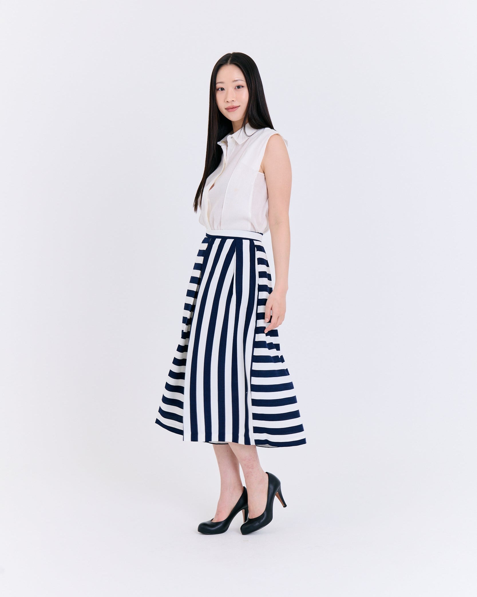 Stripe-A-Line Culottes (Navy/White)