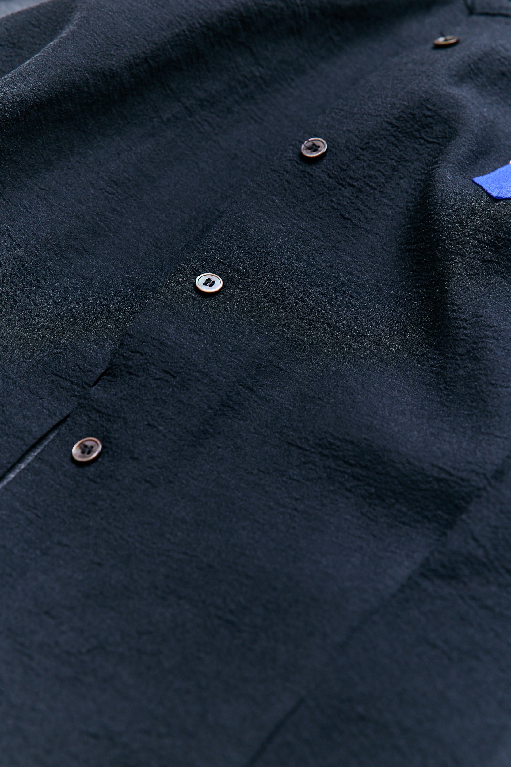 Modern Black Sheer Sleeveless Blouse with Blue Detail