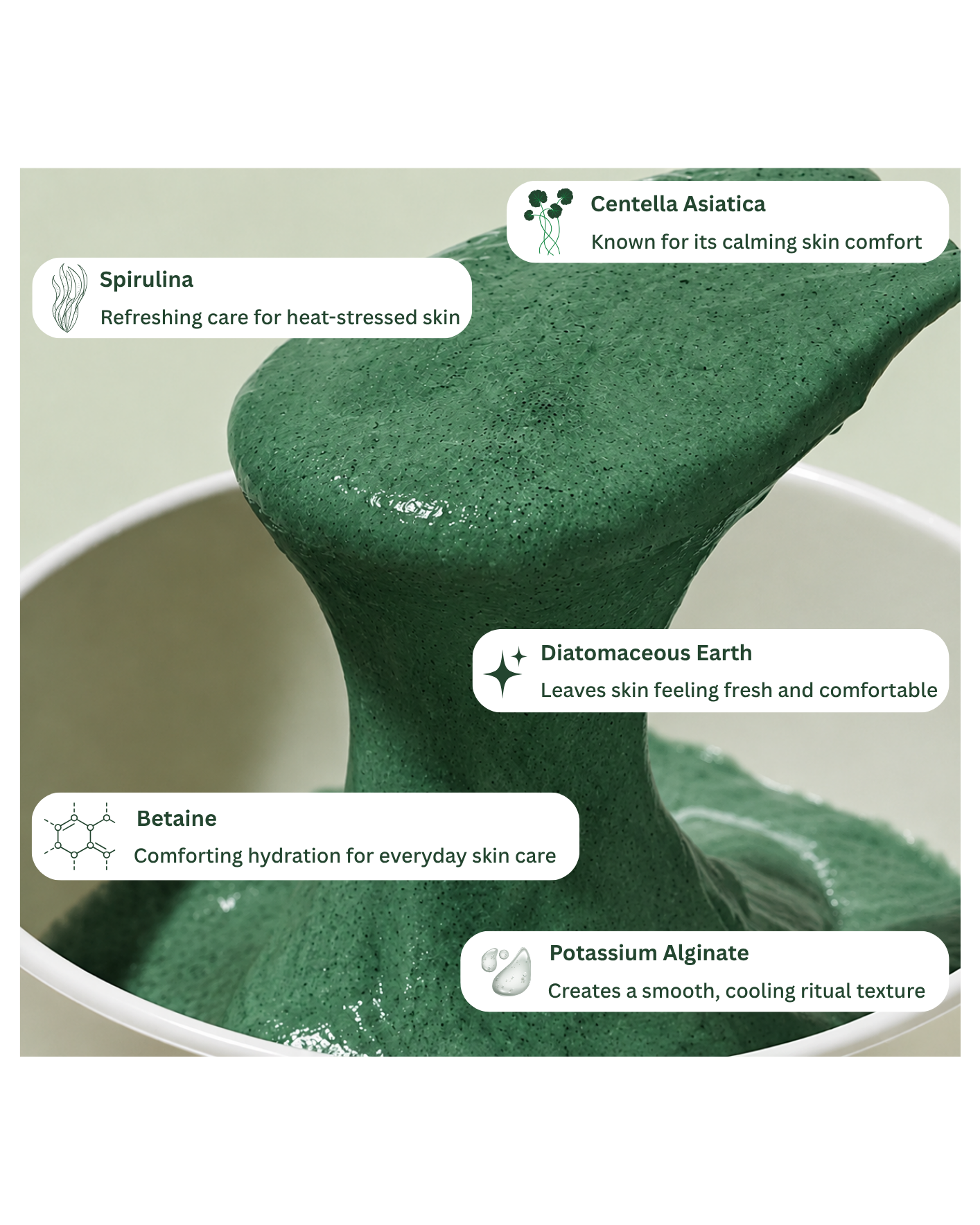 spirulina modeling mask