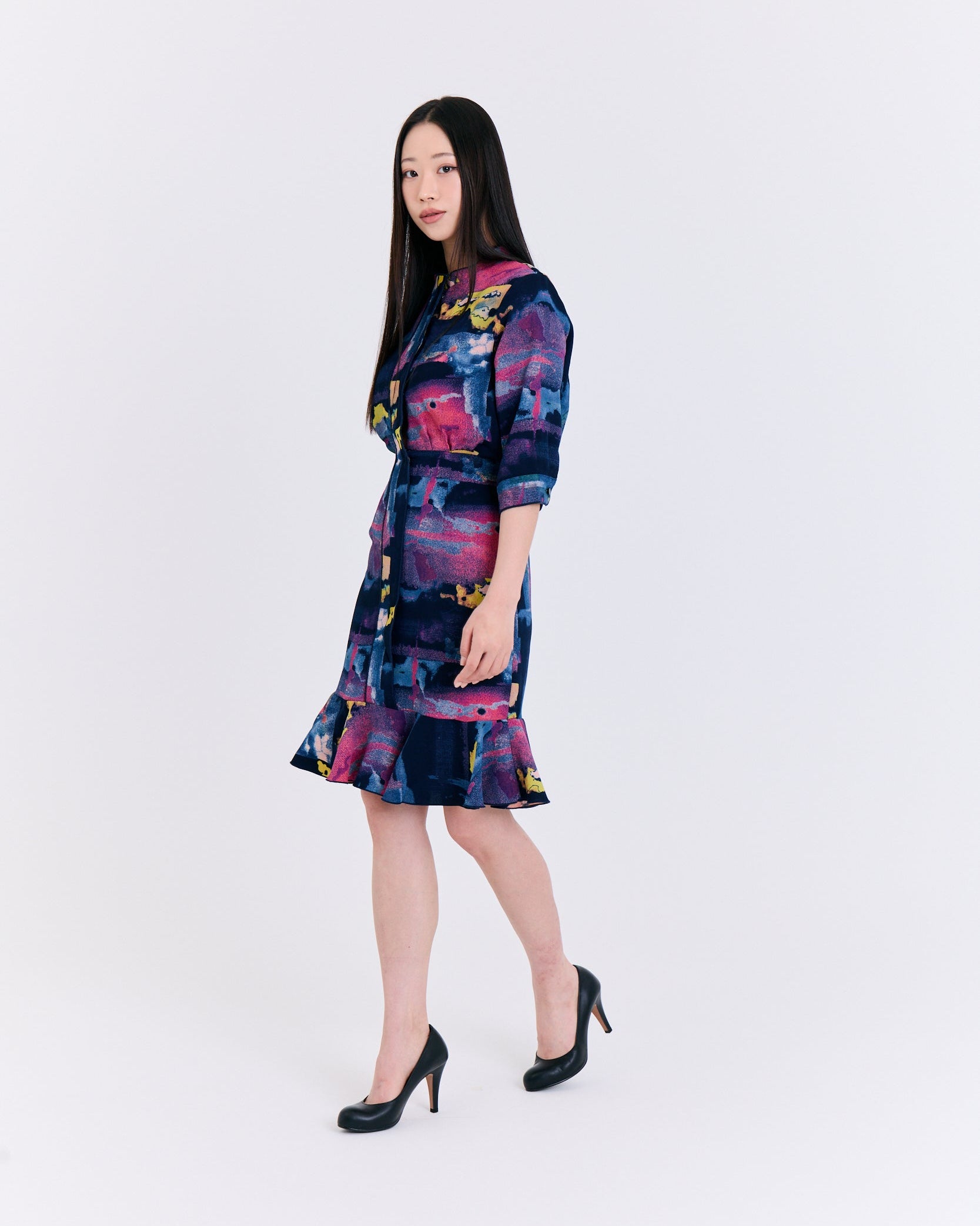 Twilight Abstract Painterly Dress