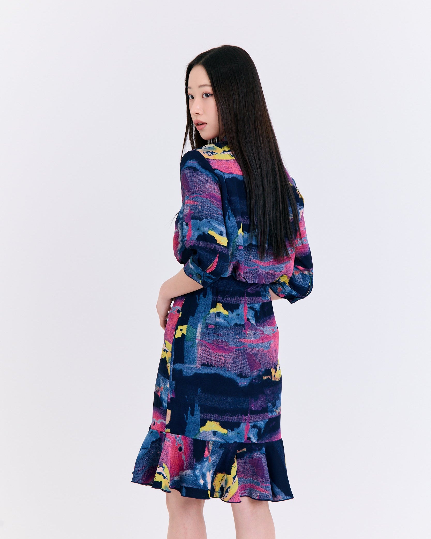 Twilight Abstract Painterly Dress