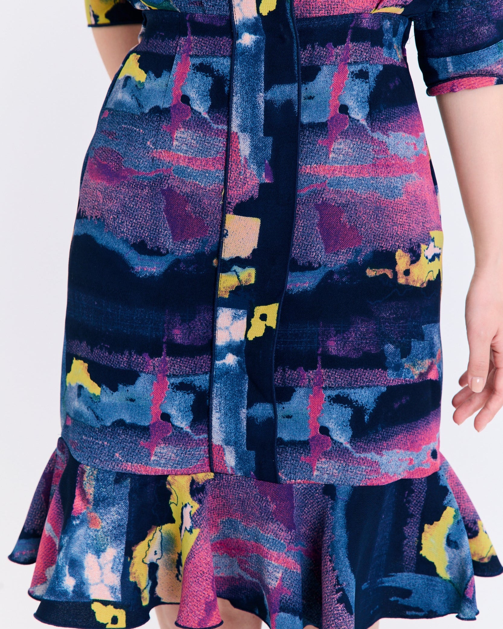 Twilight Abstract Painterly Dress