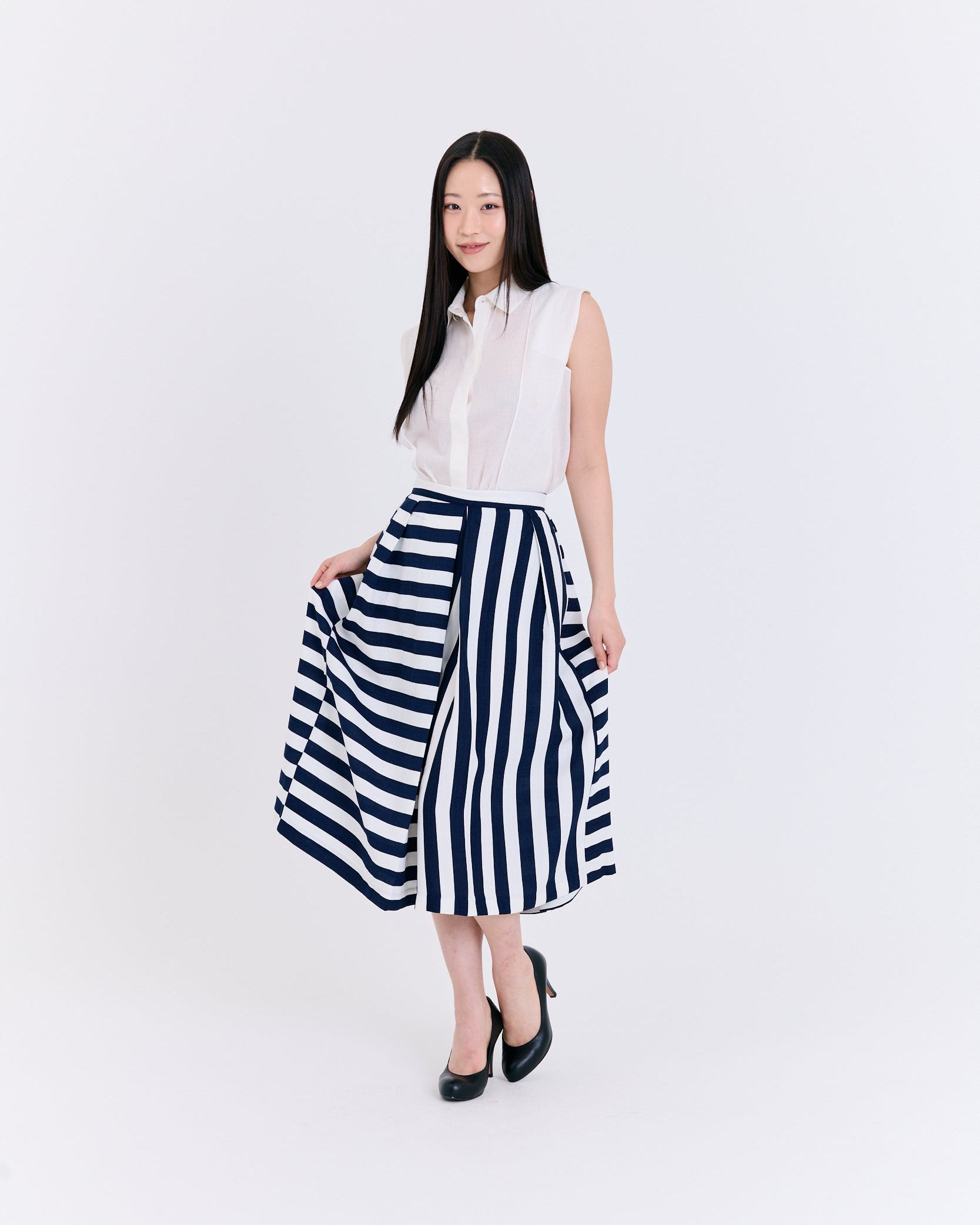 Stripe-A-Line Culottes (Navy/White)