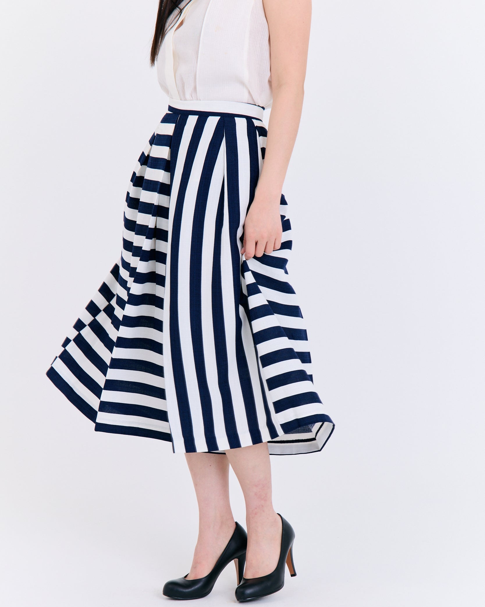 Stripe-A-Line Culottes (Navy/White)