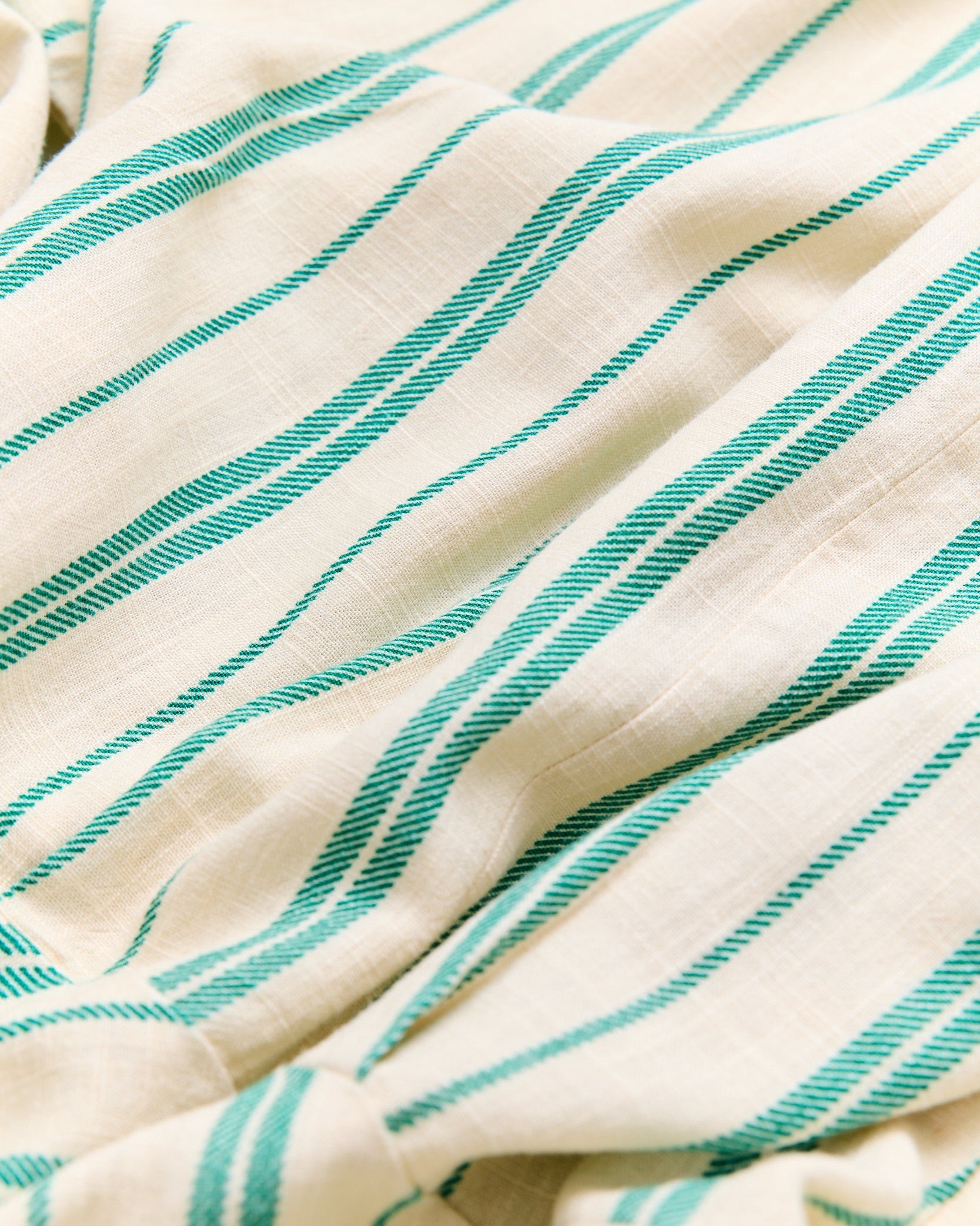 Sage Green Stripe Chevron Asymmetric High-Low Dress